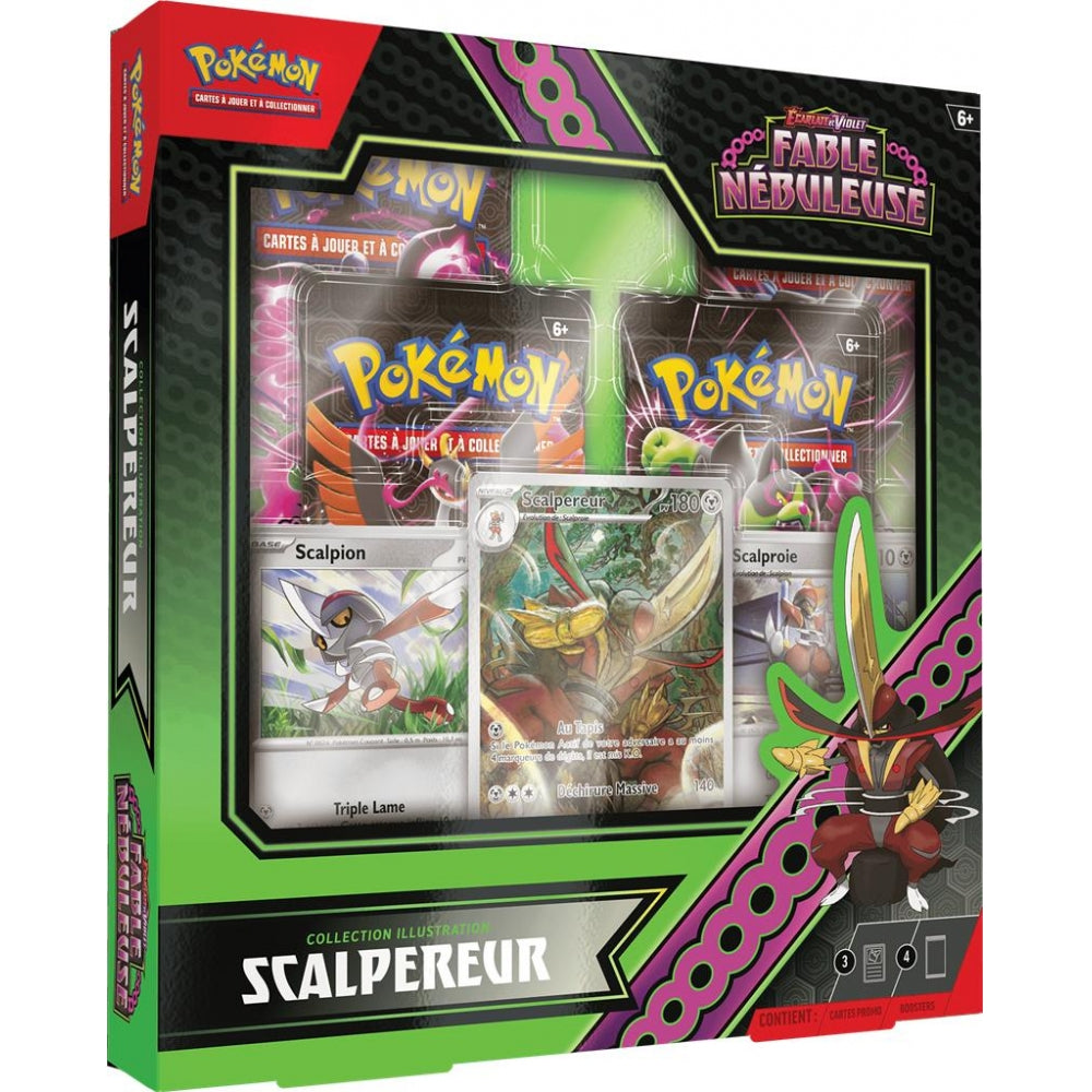 Pokemon - Coffret - 4 boosters - EV6.5 Ecarlate et Violet - Fable Nébuleuse : Scalpereur