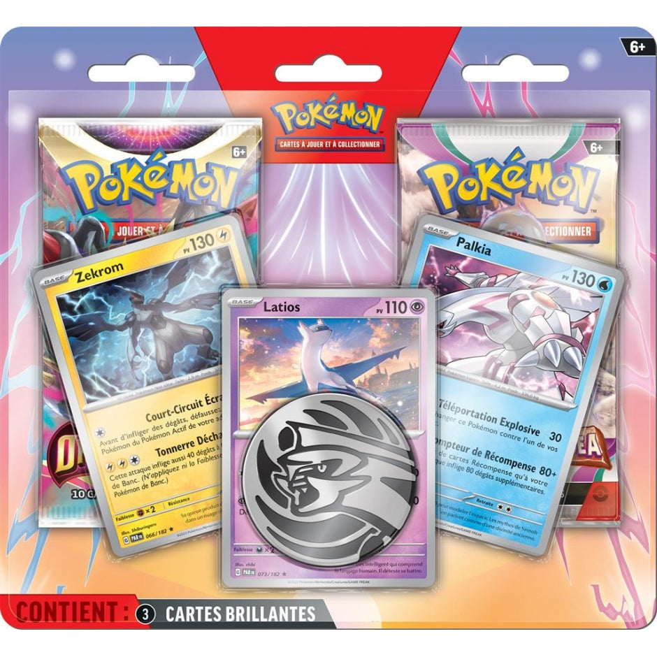 Pokemon - Blister de - - Pack 2 boosters + 3 Cartes Promos - Latios, Zekrom & Palkia